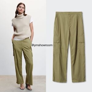 Mango Olive Green Cargo Pants